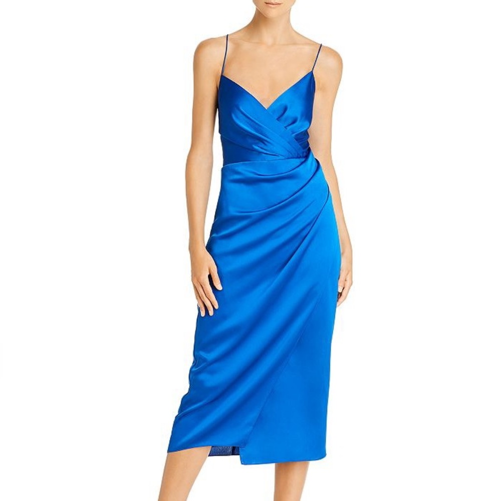 Jay Godfrey Prime Blue Midi Sheath Dress